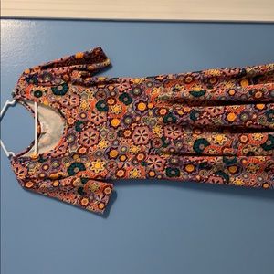 Lularoe Nicole short sleeve dress, bright color L